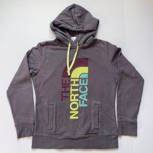The North Face Women’s Graphic Logo Hoodie Brown Size M Fleece Pullover Outdoor